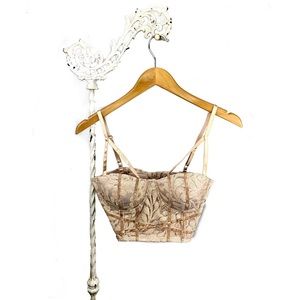 Dusty rose corset crop top